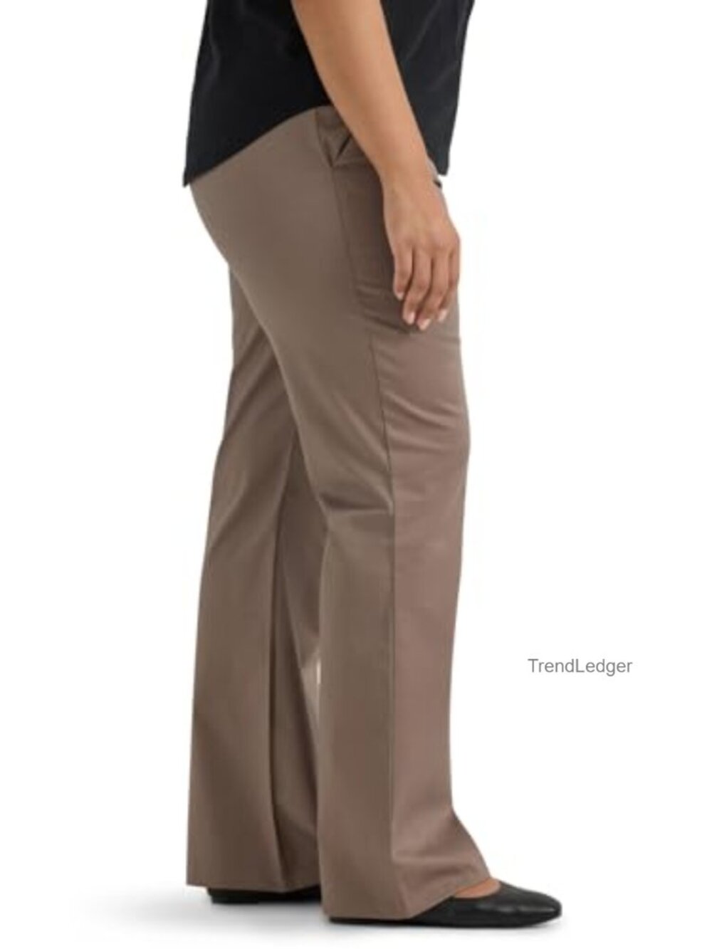 Wrinkle Free Mid Rise Bootcut Pants Stretch Slacks - Picture 3 of 5